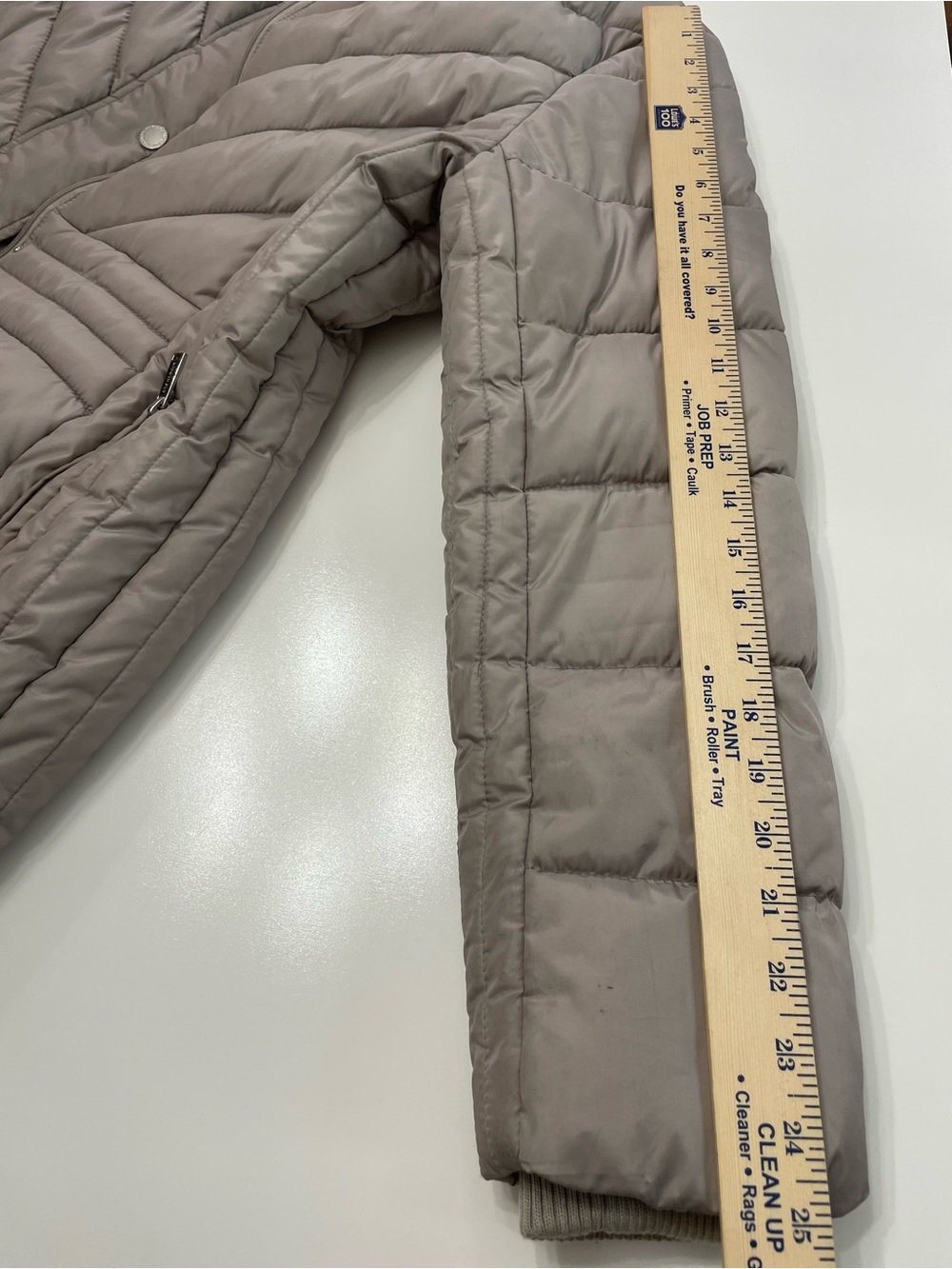 London Fog Women's Taupe Puffer Jacket Quilted Winter Coat size L - Picture 9 of 9